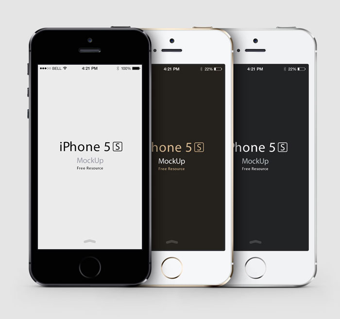 iPhone 5s 三种颜色都有，PSD矢量